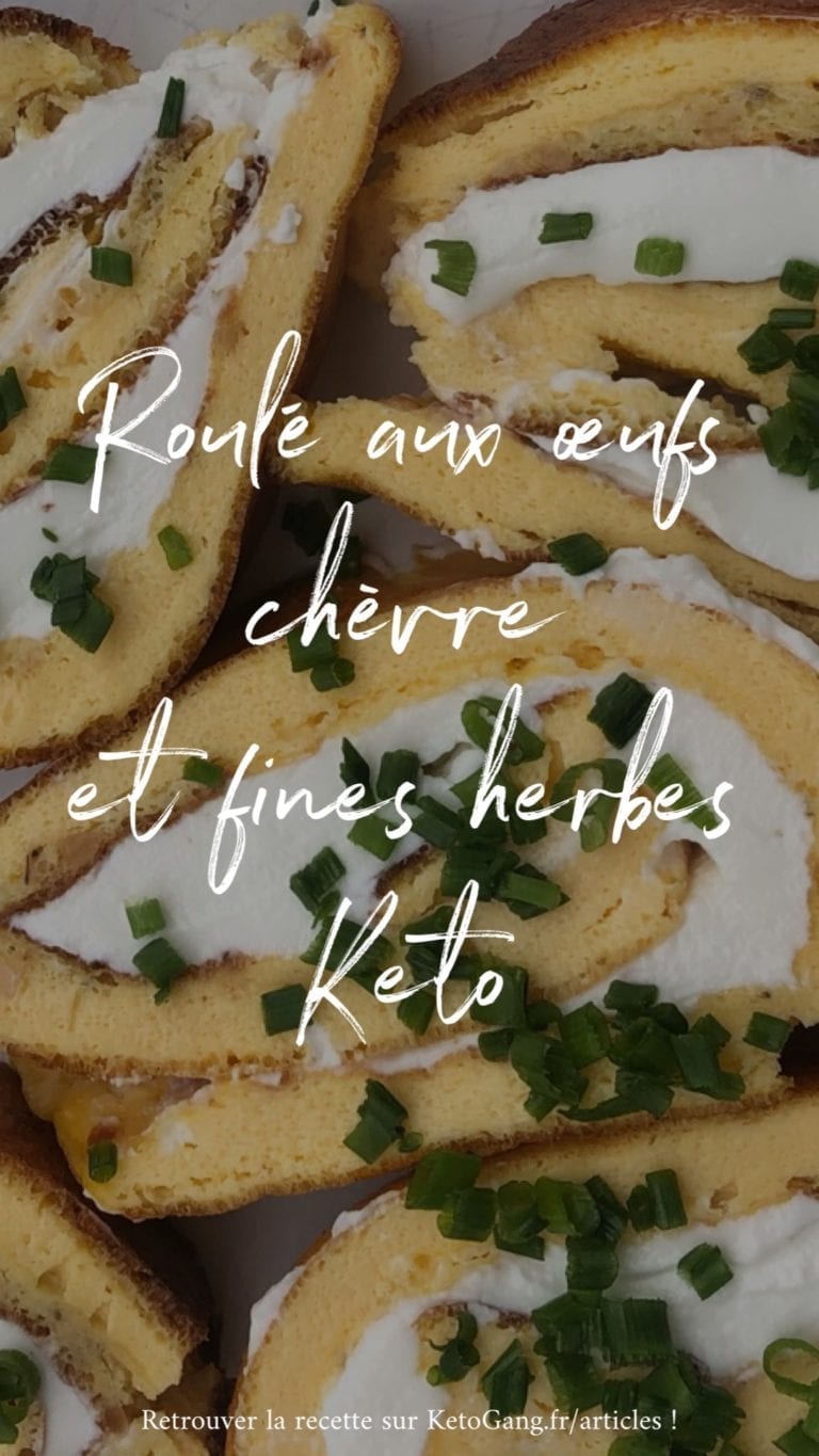 Résultat roulé aux oeufs chèvre et fines herbes keto sans gluten facile