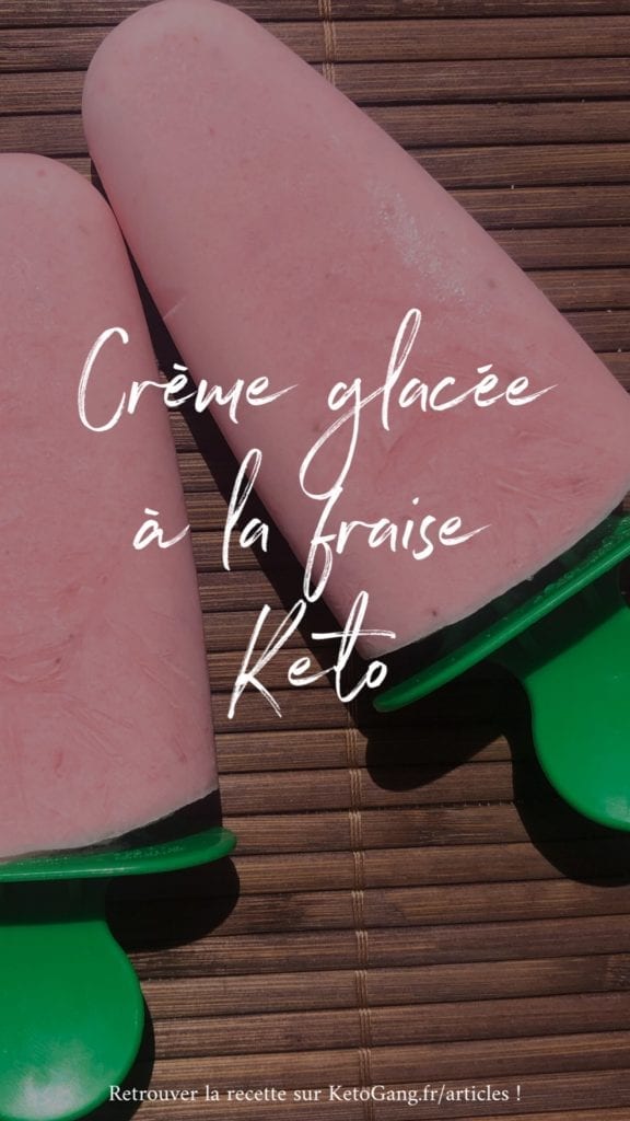 Résultat recette creme glacee fraise keto sans sucre facile maison