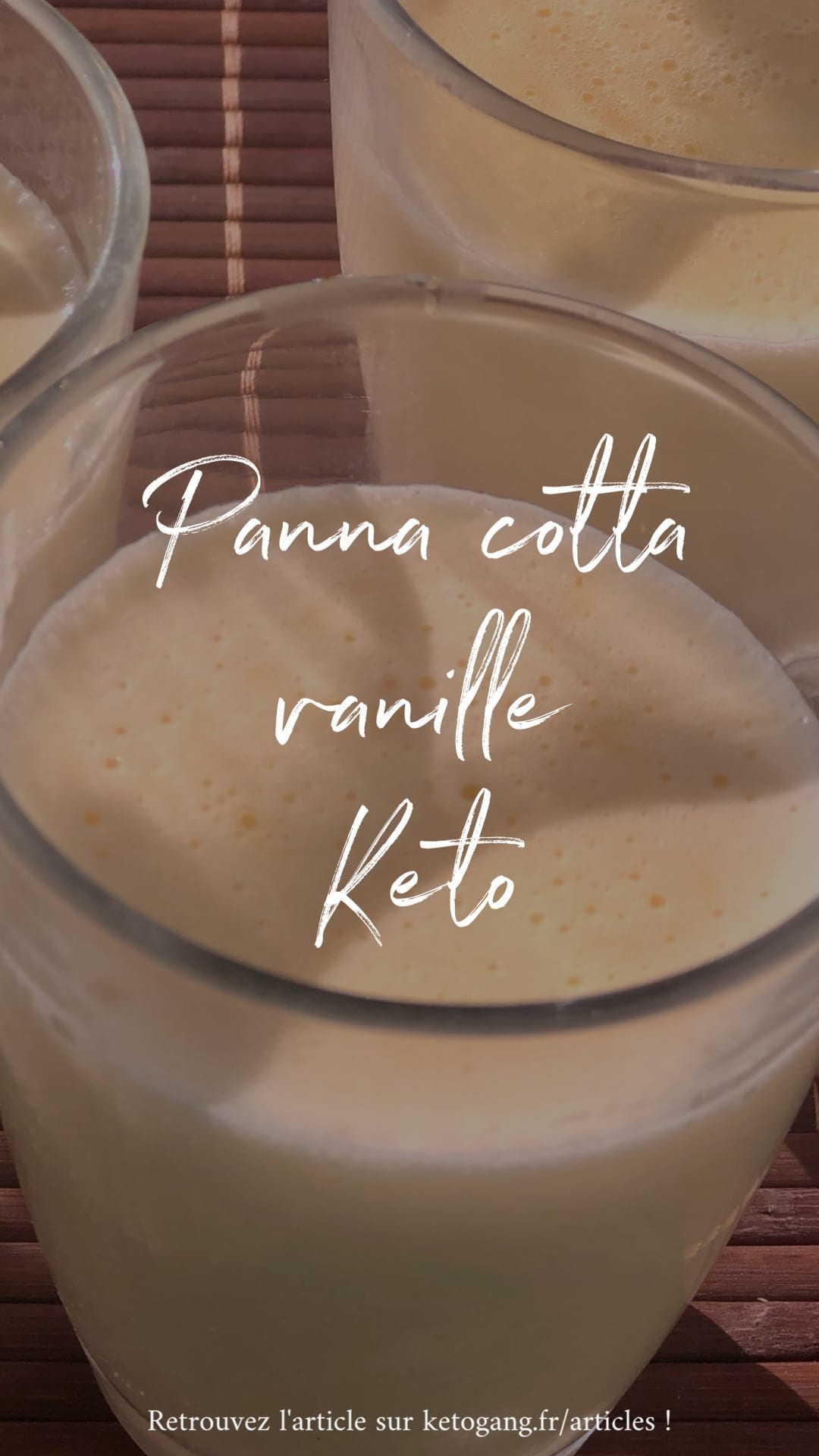 crème panna cotta vanille keto